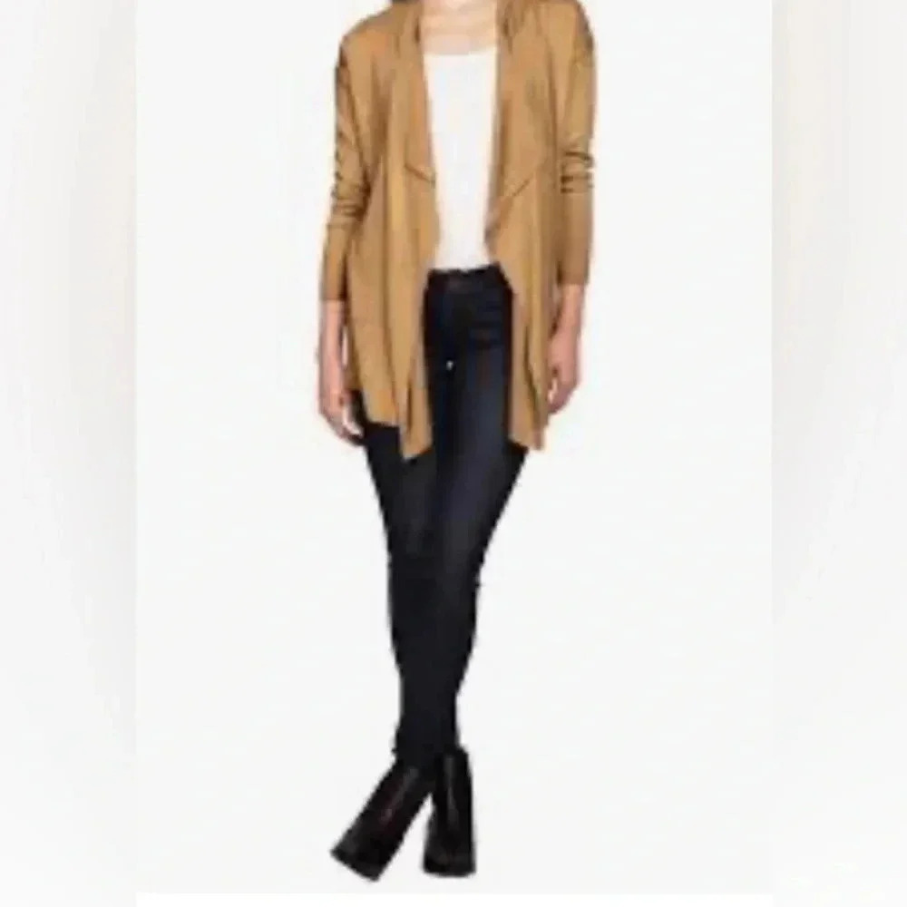 INC International Concept Women's Holiday Gold Metallic Open Cardigan GUC Med/Lg